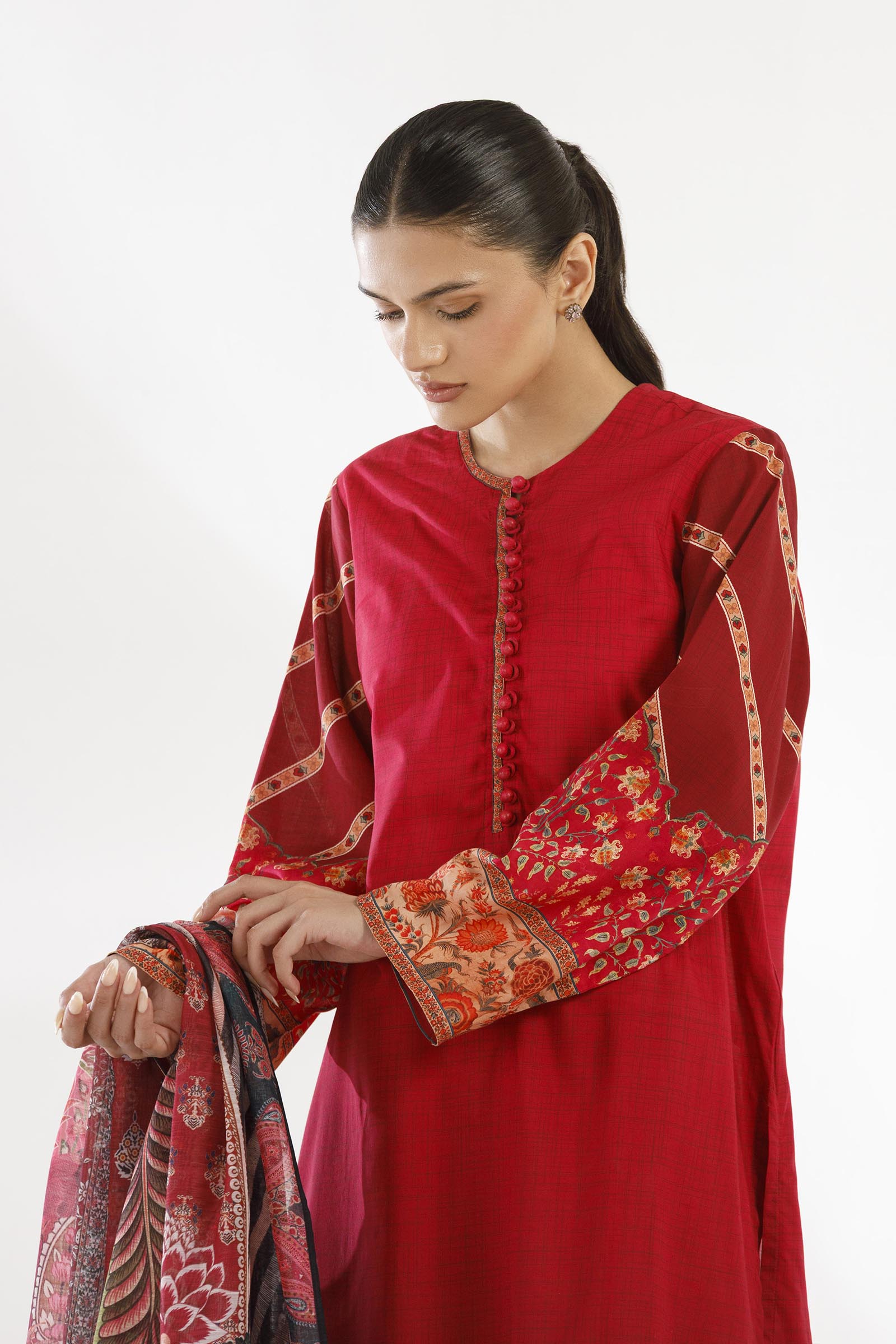 Stitched Printed Lawn Shirt