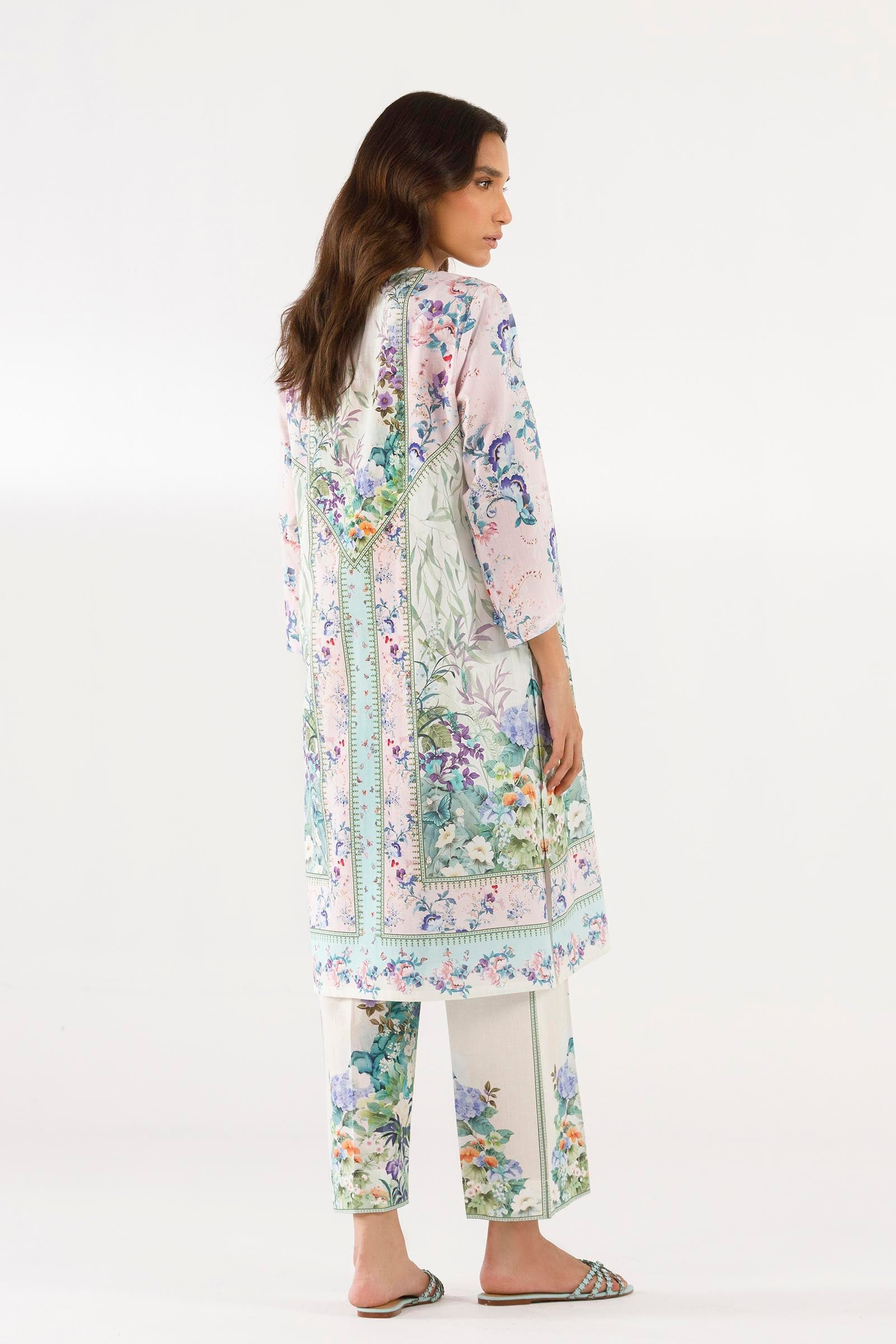 Stitched Printed Lawn Shirt+ Culotte