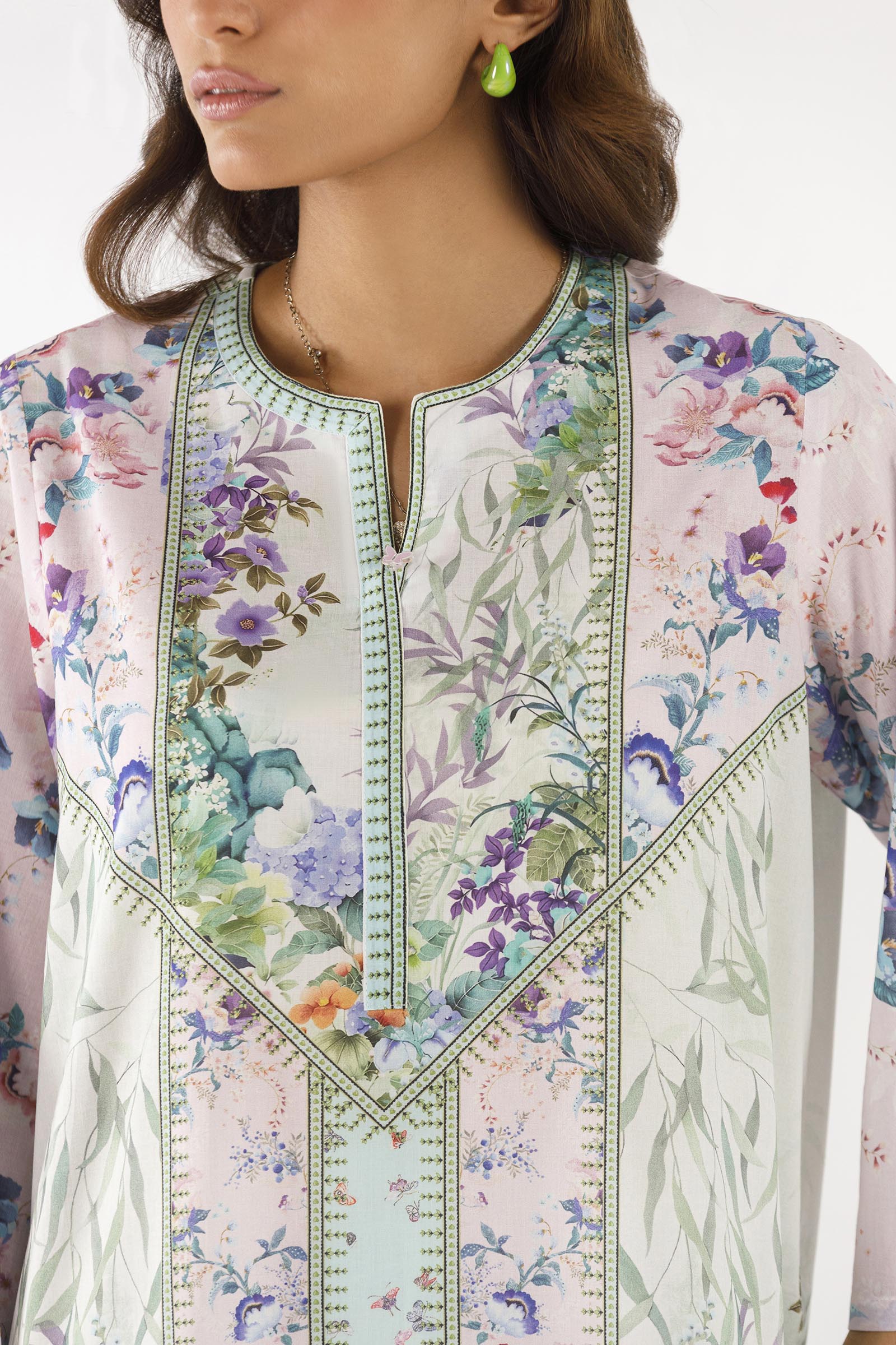 Stitched Printed Lawn Shirt+ Culotte