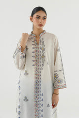 Stitched Printed Dobby Shirt+ Culotte