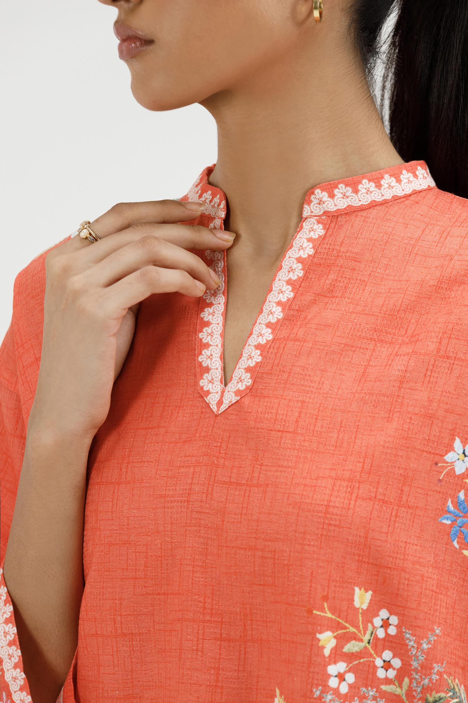 Stitched Printed Dobby Shirt+ Culotte