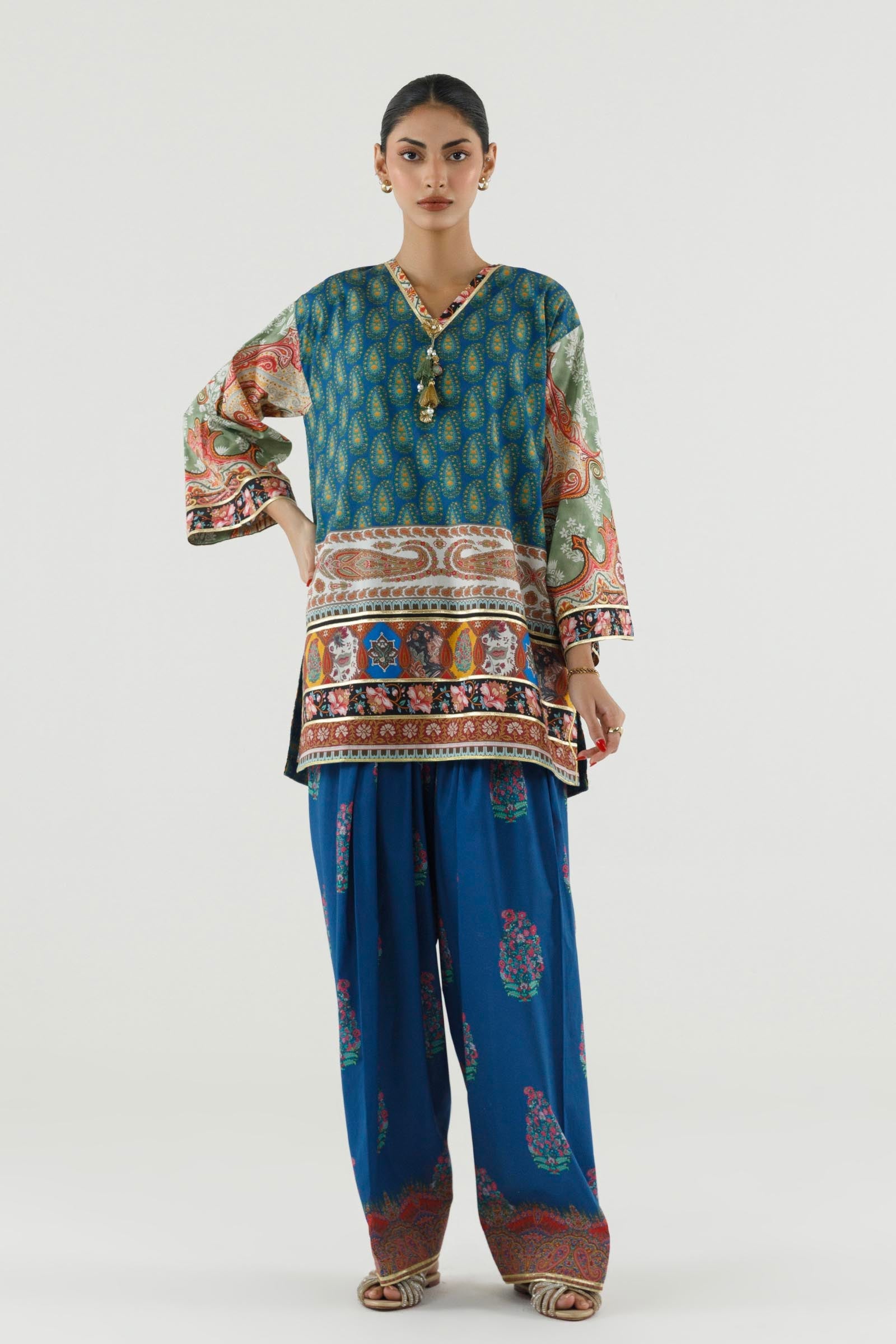 Stitched Printed Lawn Suit+ Shalwar