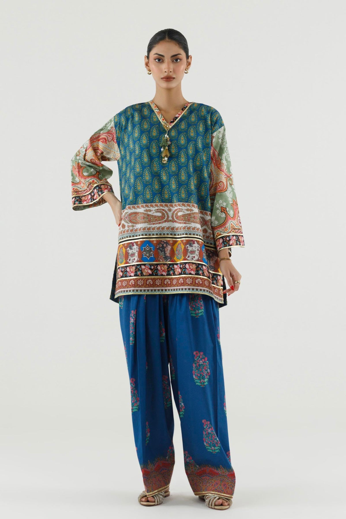 Stitched Printed Lawn Suit+ Shalwar