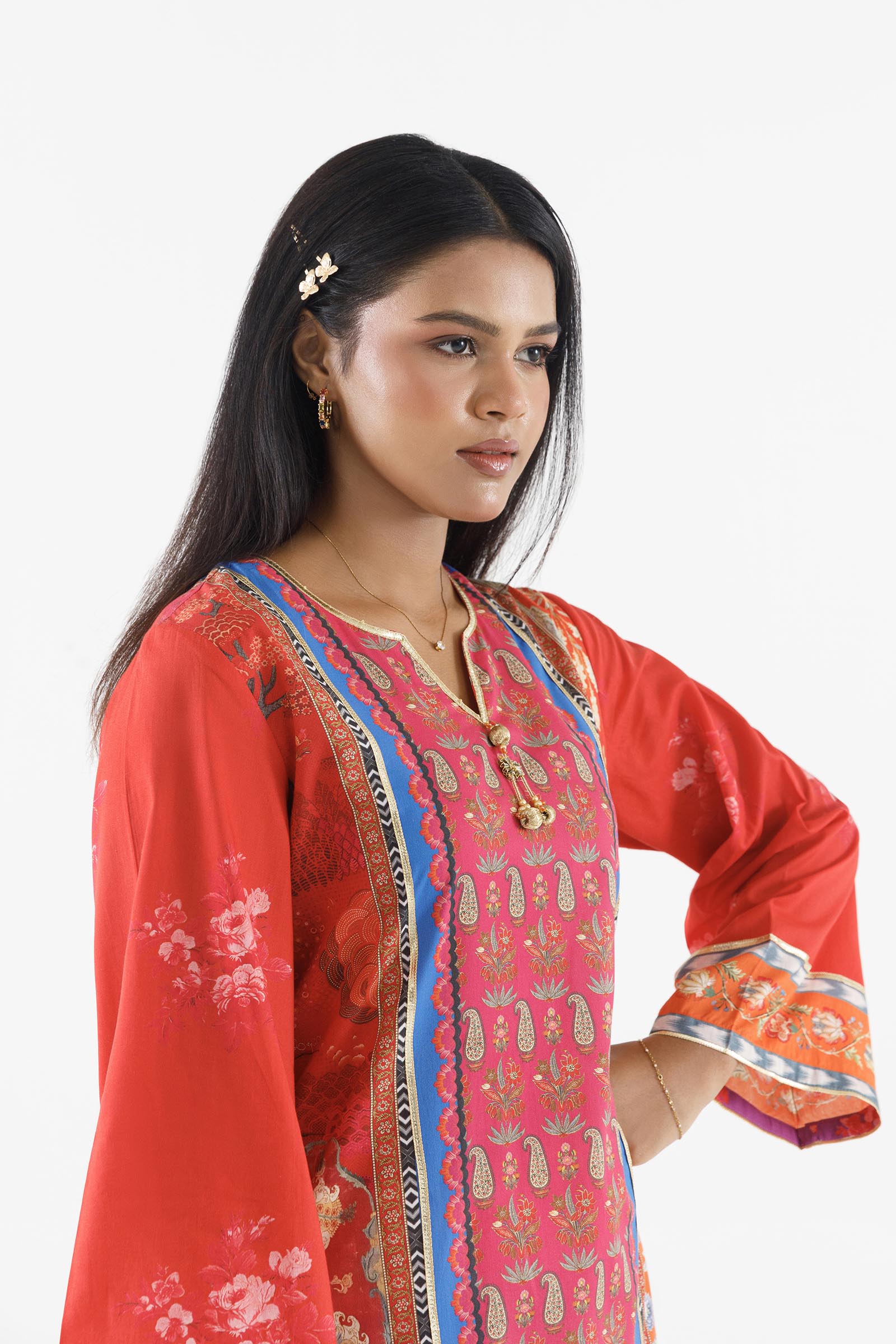 Stitched Printed Lawn Shirt+ Culotte