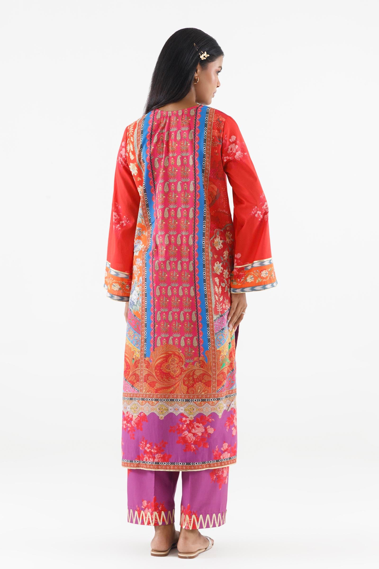 Stitched Printed Lawn Shirt+ Culotte