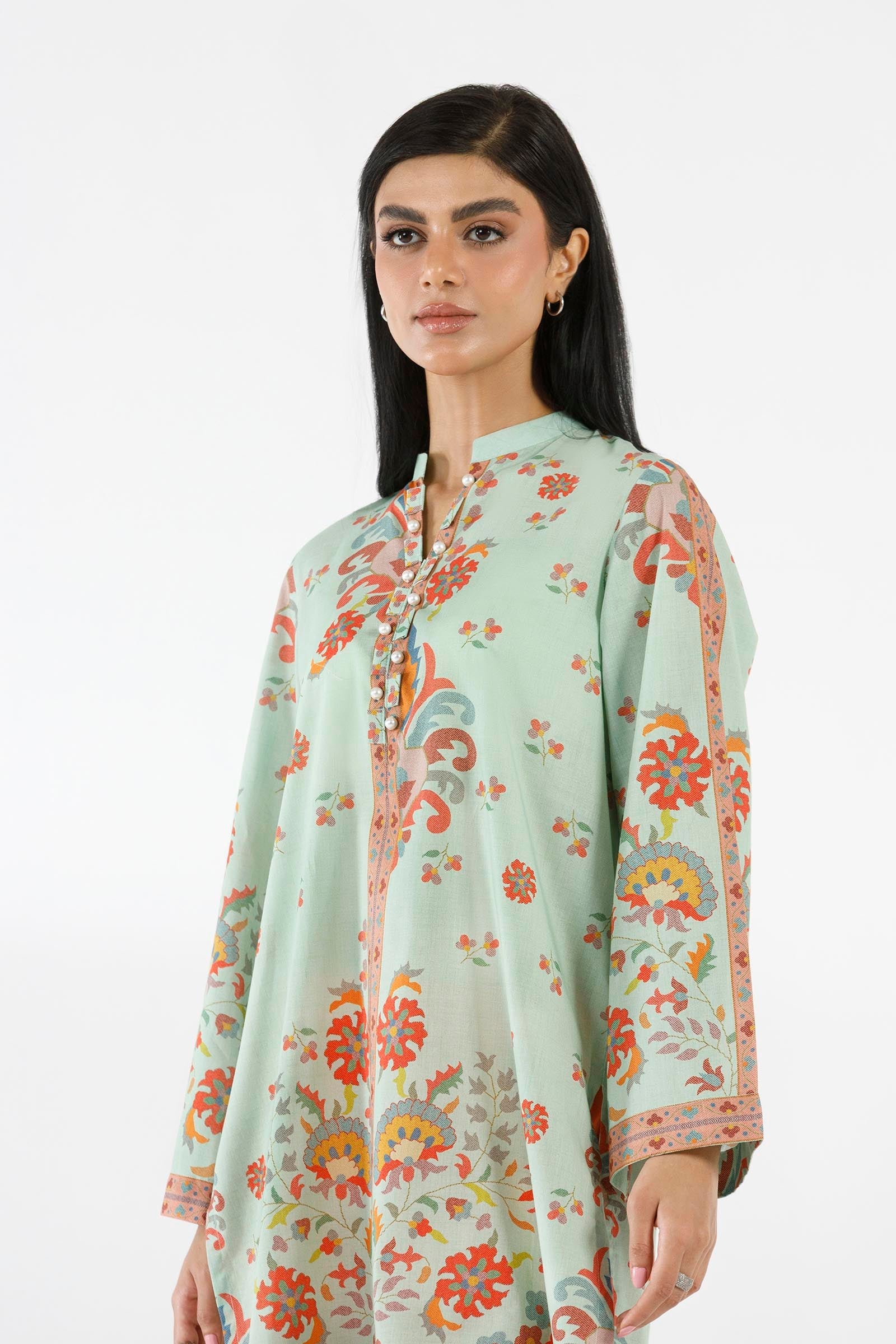 Stitched Printed Lawn Shirt+ Culotte
