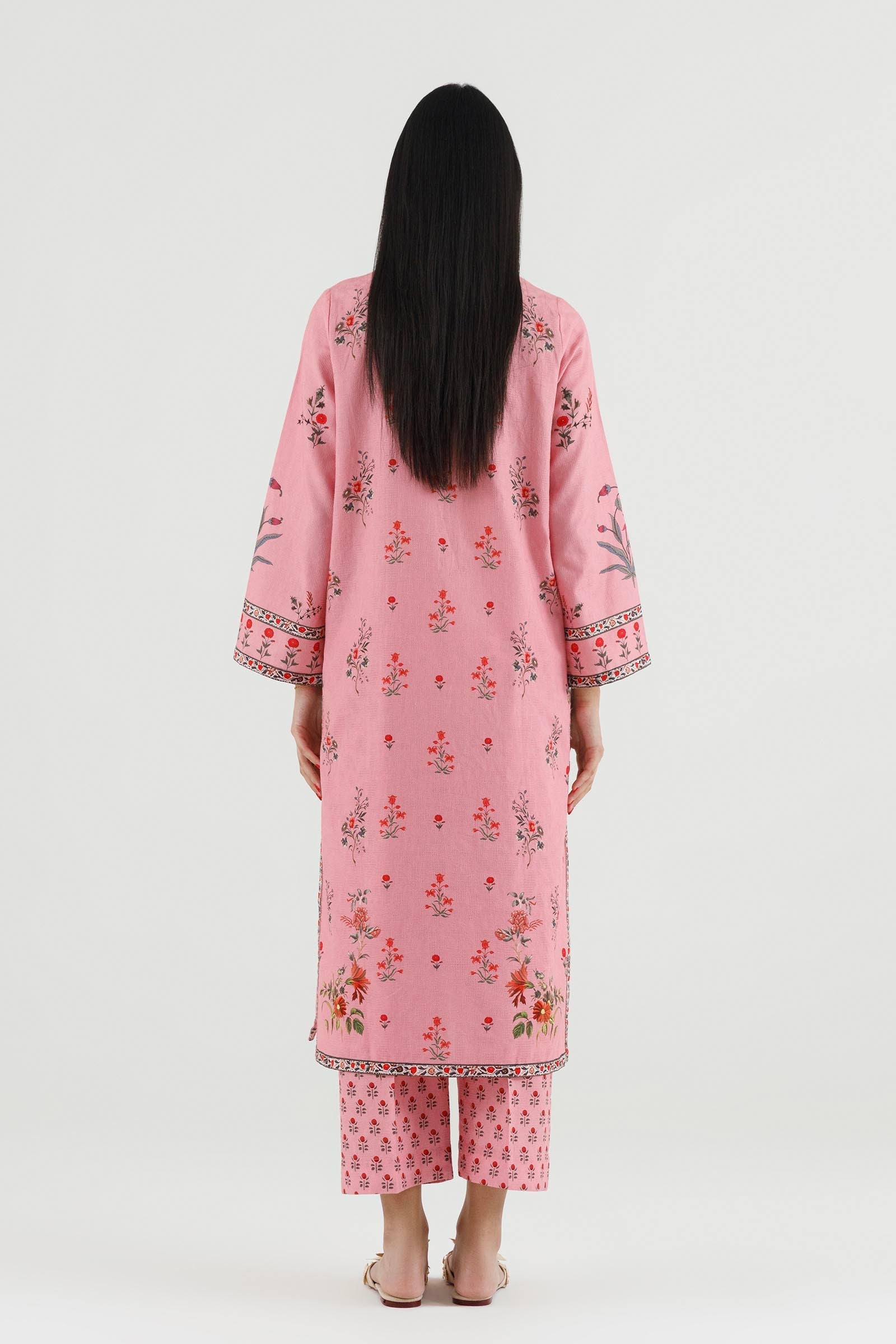 Stitched Printed Dobby Shirt+ Culotte