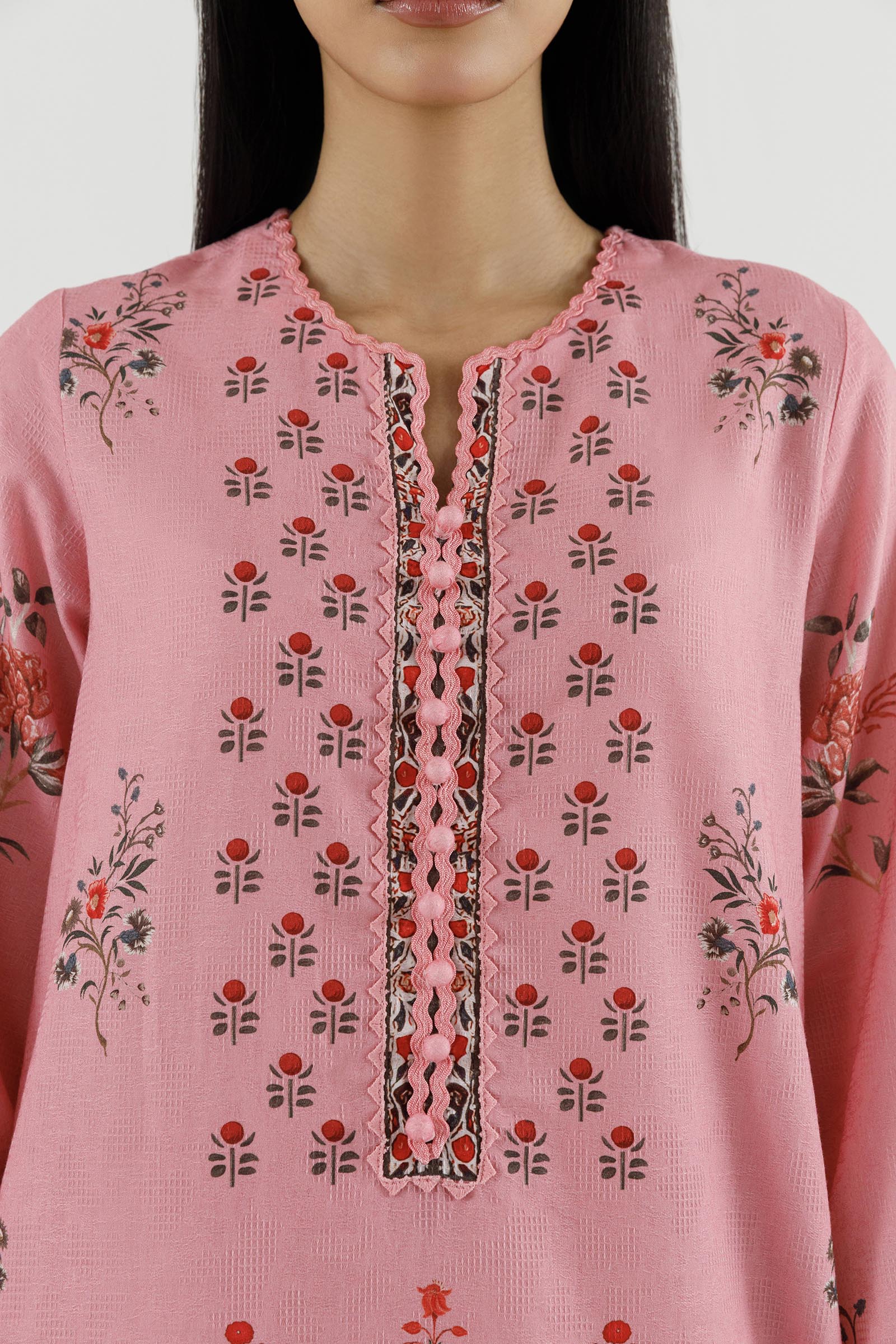 Stitched Printed Dobby Shirt+ Culotte