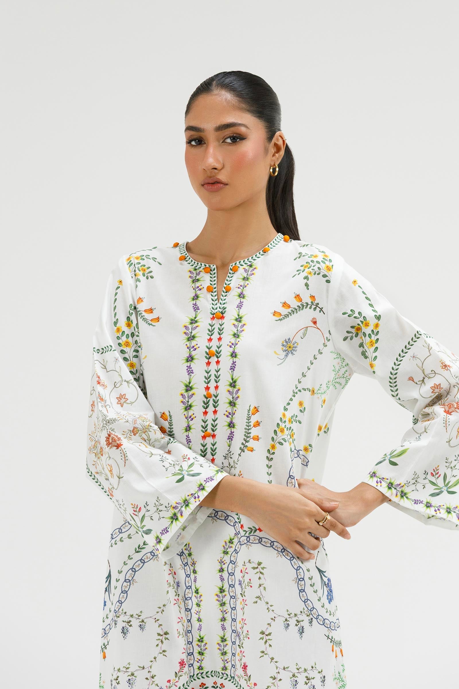 Stitched Printed Lawn Shirt+ Dupatta