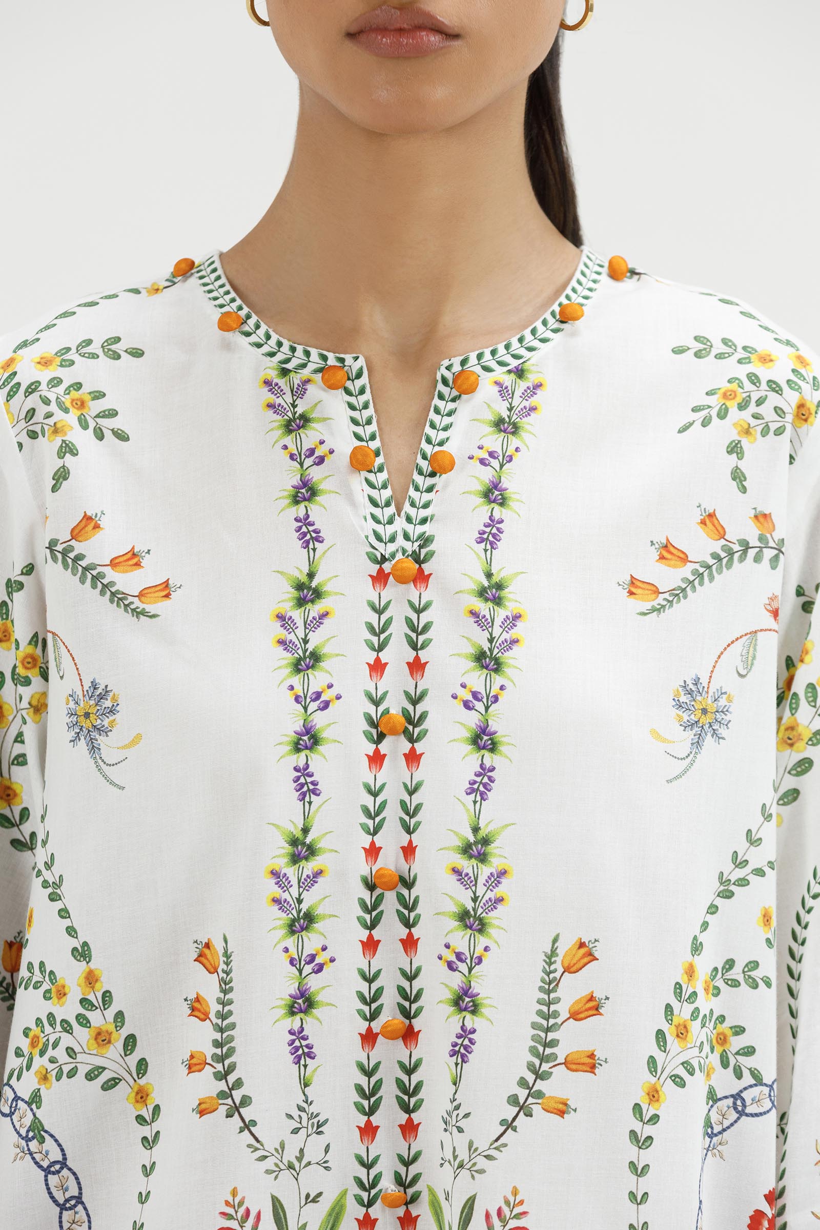 Stitched Printed Lawn Shirt+ Dupatta