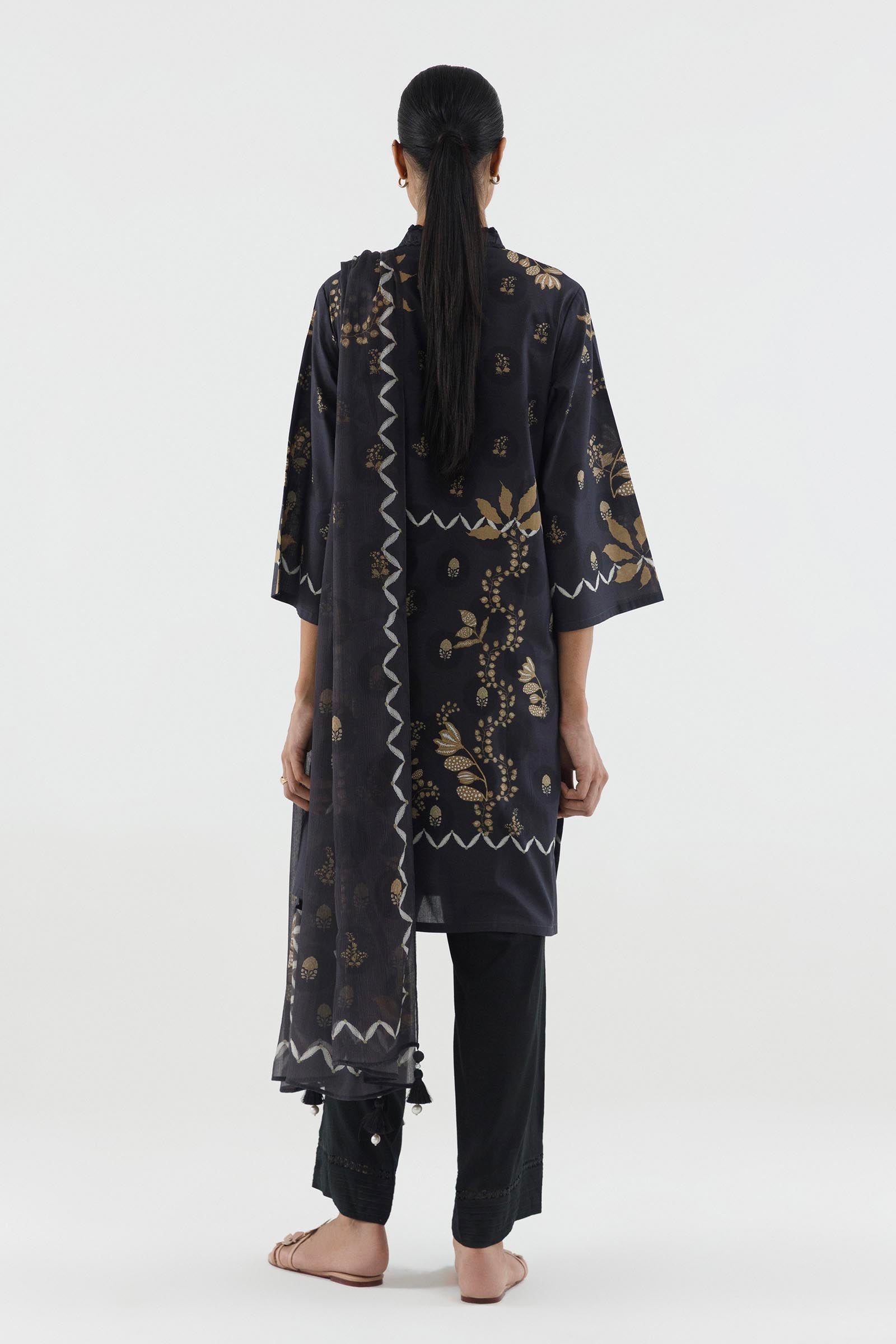 Stitched Printed Lawn Shirt+ Dupatta