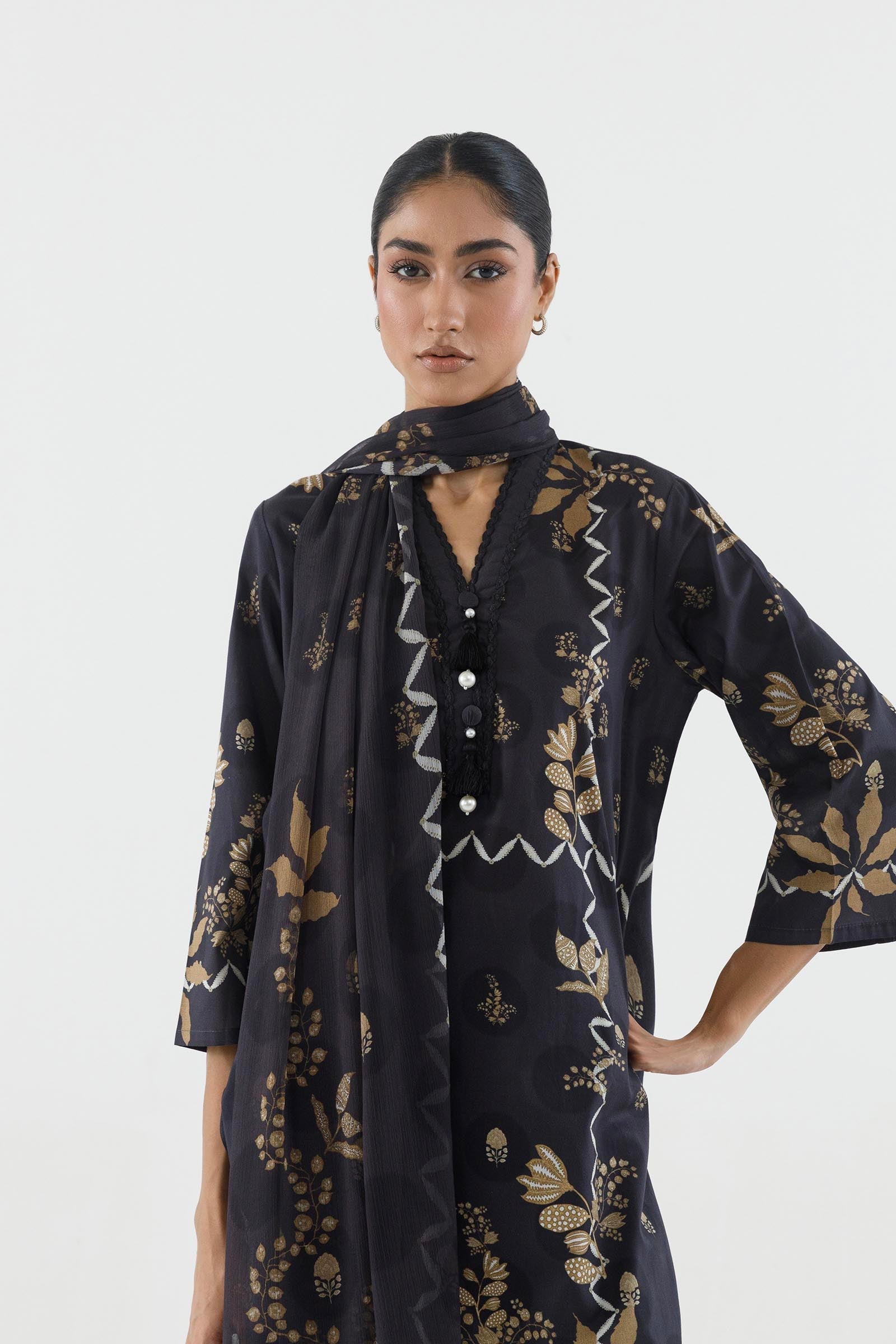 Stitched Printed Lawn Shirt+ Dupatta
