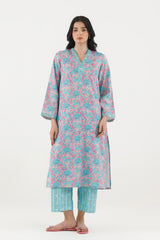 Stitched Printed Fancy Dobby Shirt+ Culotte