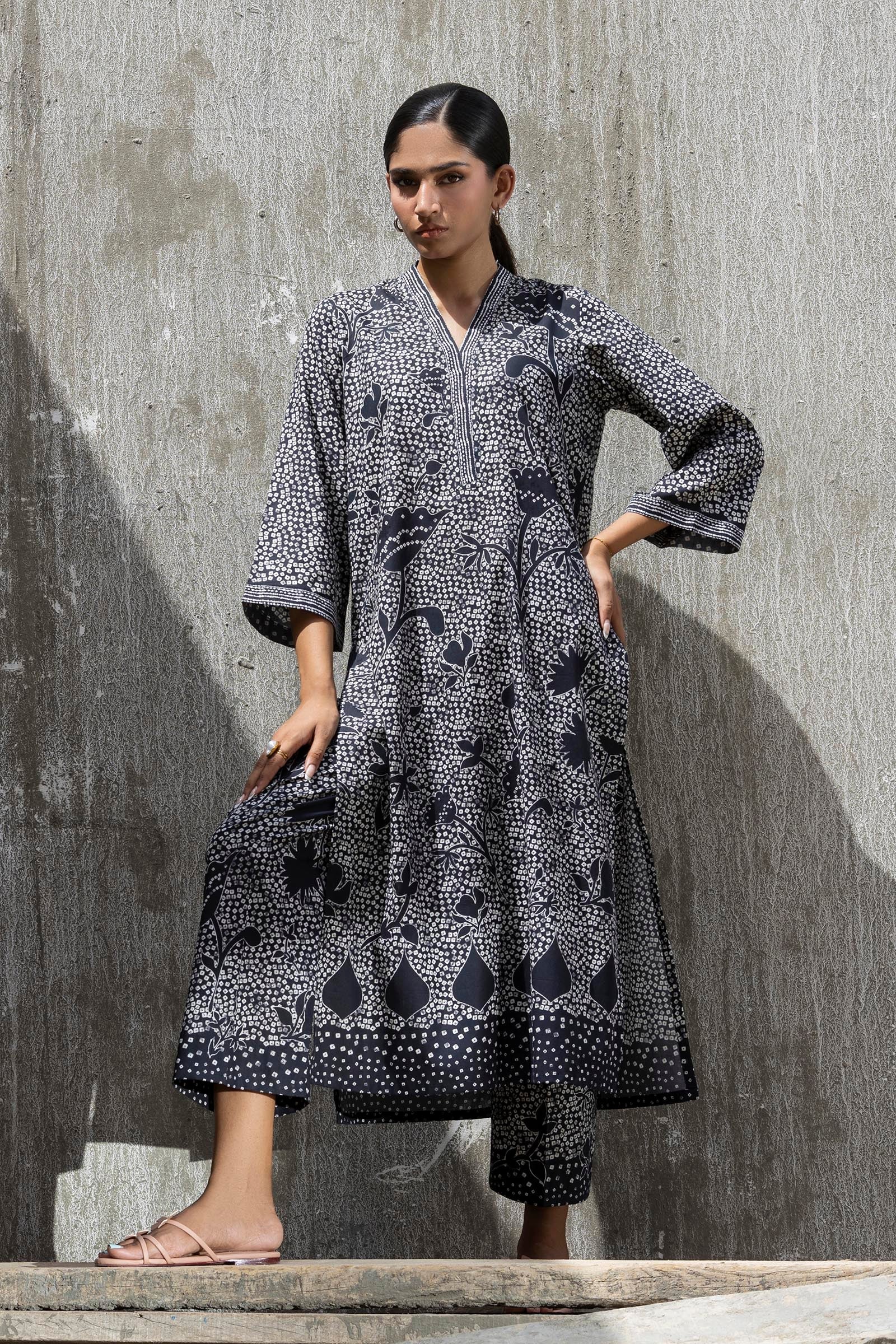 Stitched Printed Lawn Shirt+ Culotte