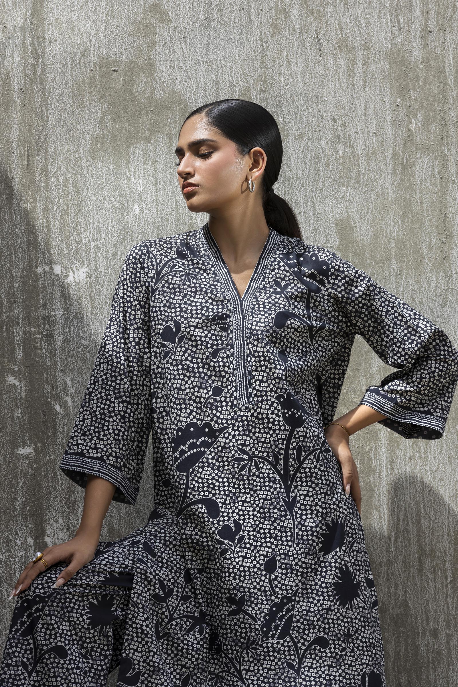 Stitched Printed Lawn Shirt+ Culotte