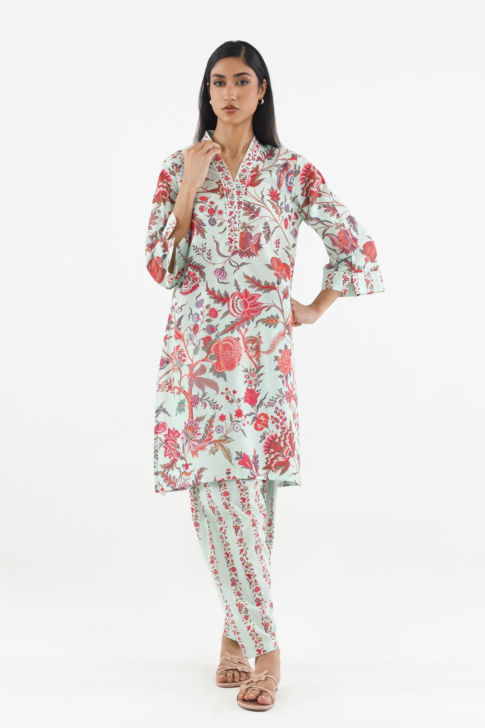 Stitched Printed Lawn Shirt+ Shalwar