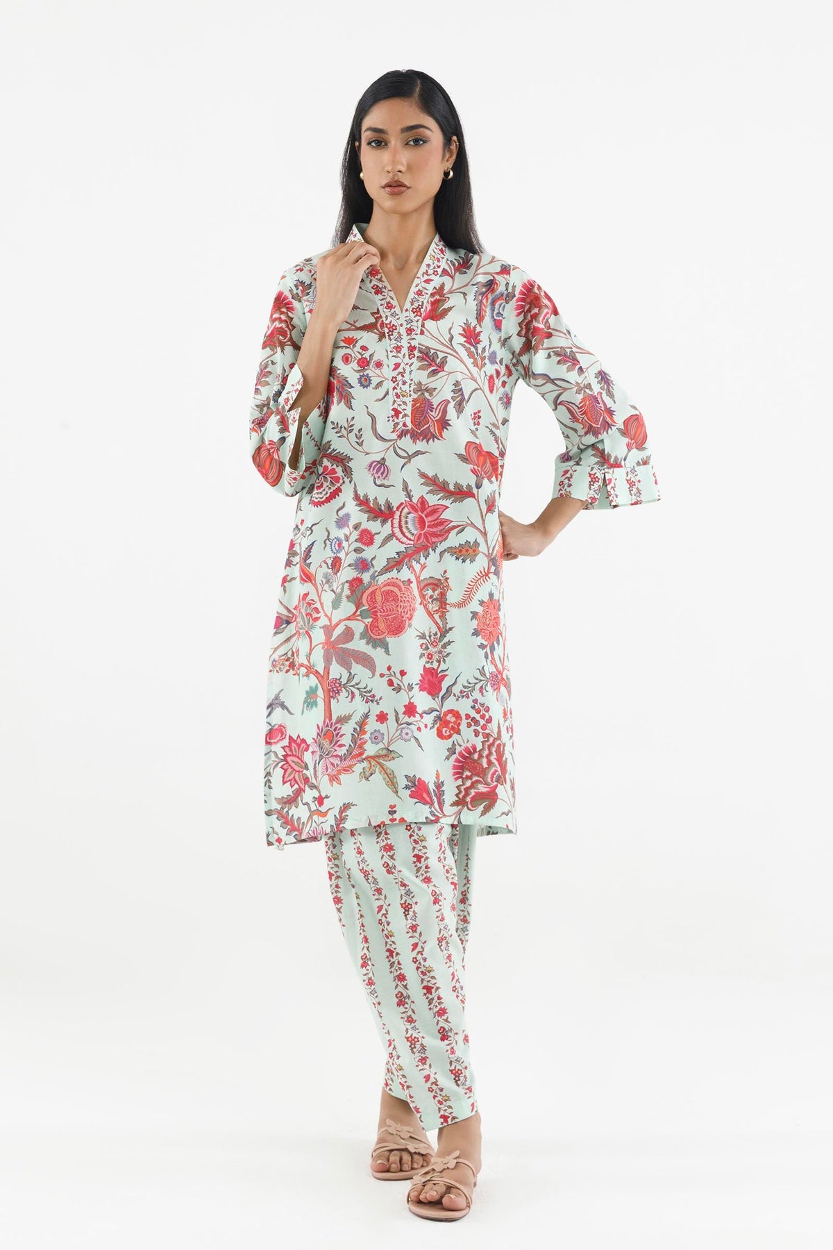 Stitched Printed Lawn Shirt+ Shalwar