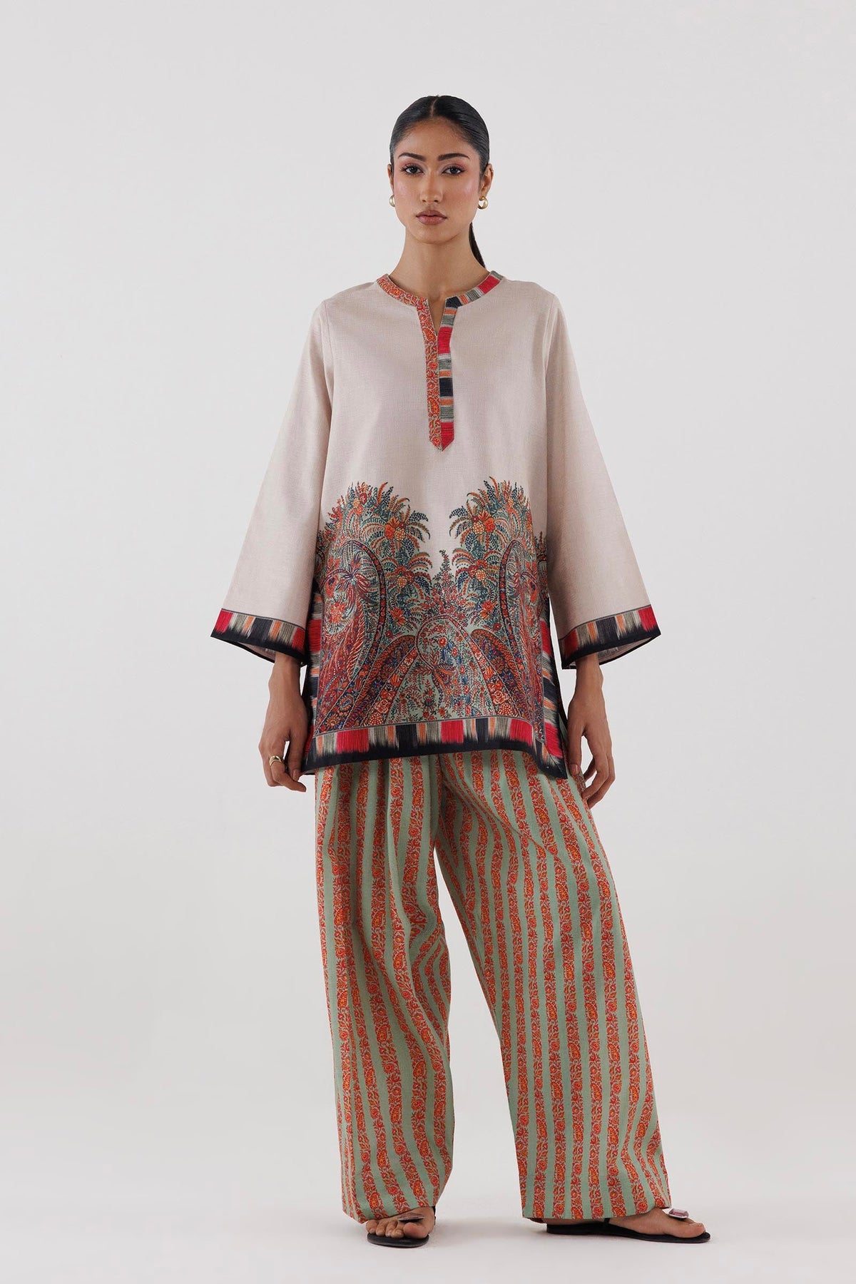 Stitched Printed Fancy Dobby Shirt+ Shalwar