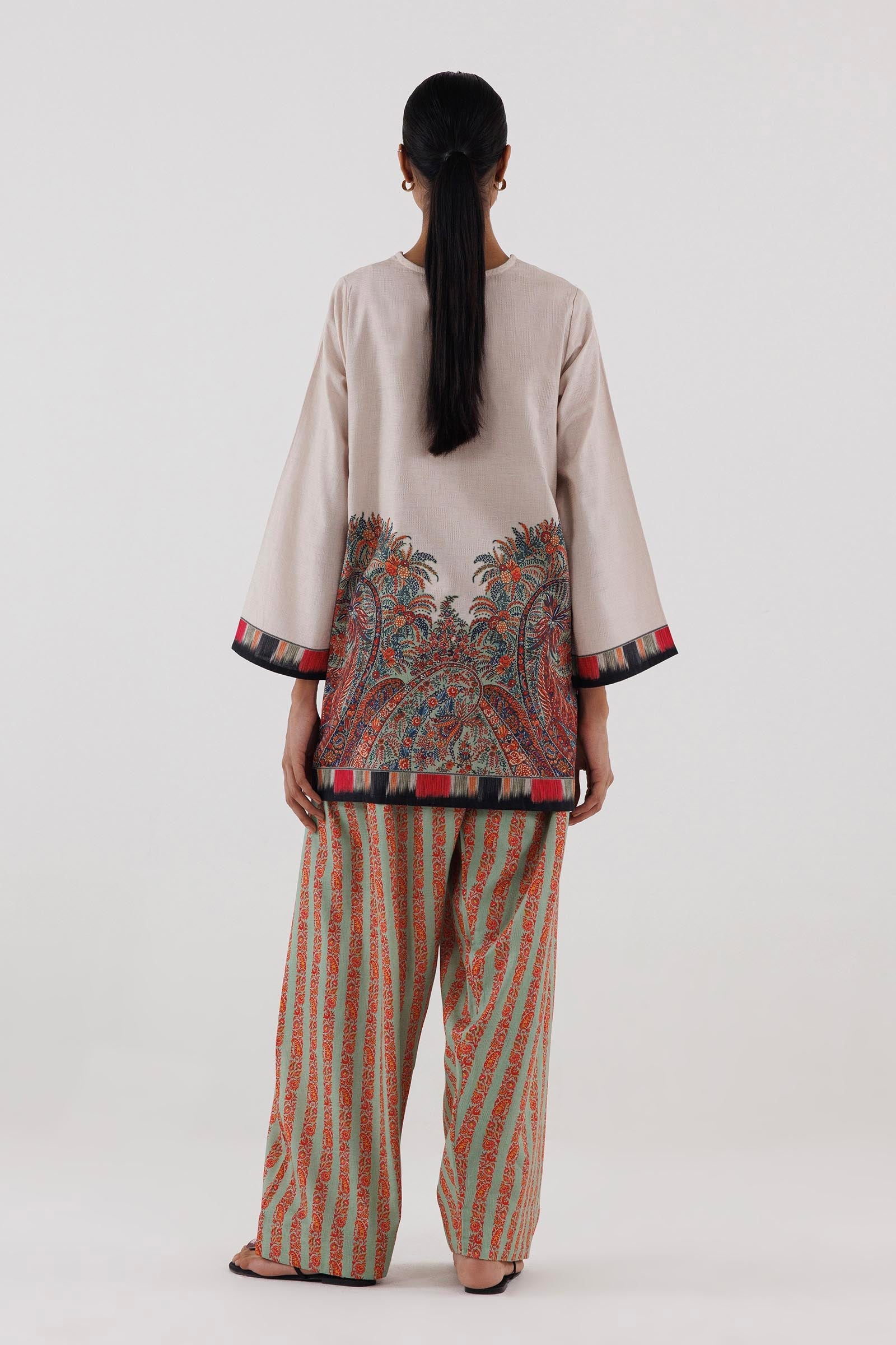 Stitched Printed Fancy Dobby Shirt+ Shalwar