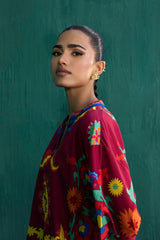 Stitched Printed Viscose Shirt+ Shalwar