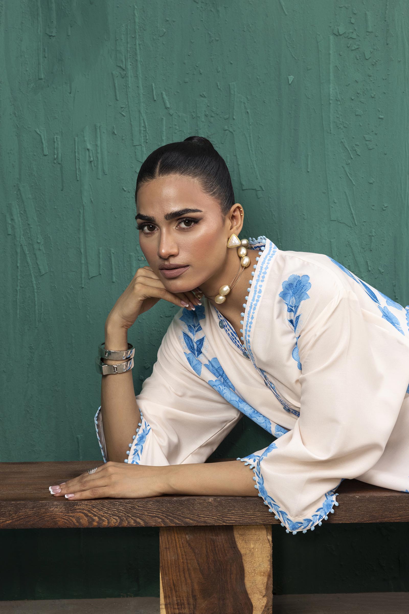 Stitched Printed Viscose Shirt+ Shalwar