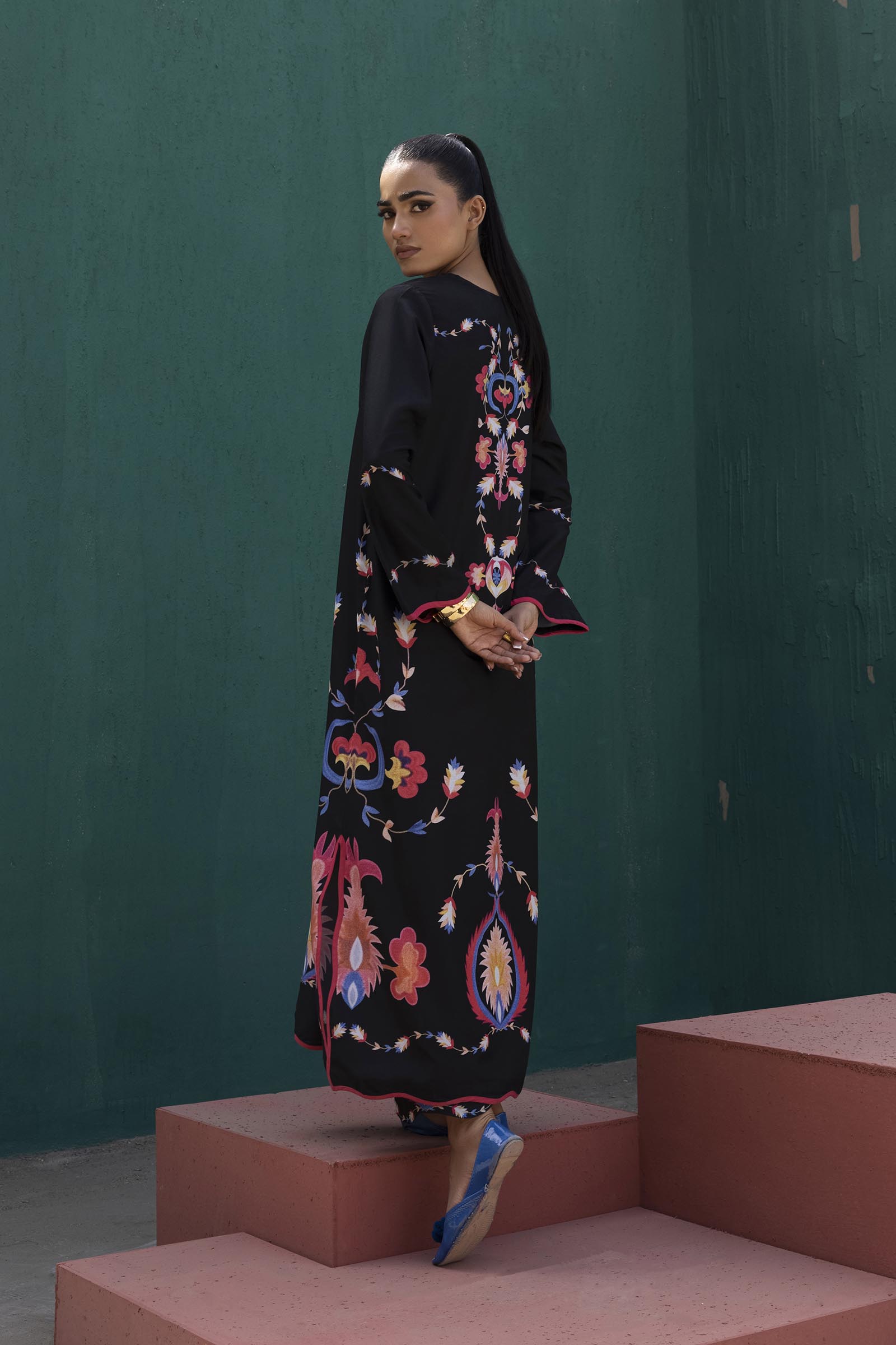 Stitched Printed Viscose Shirt+ Culotte