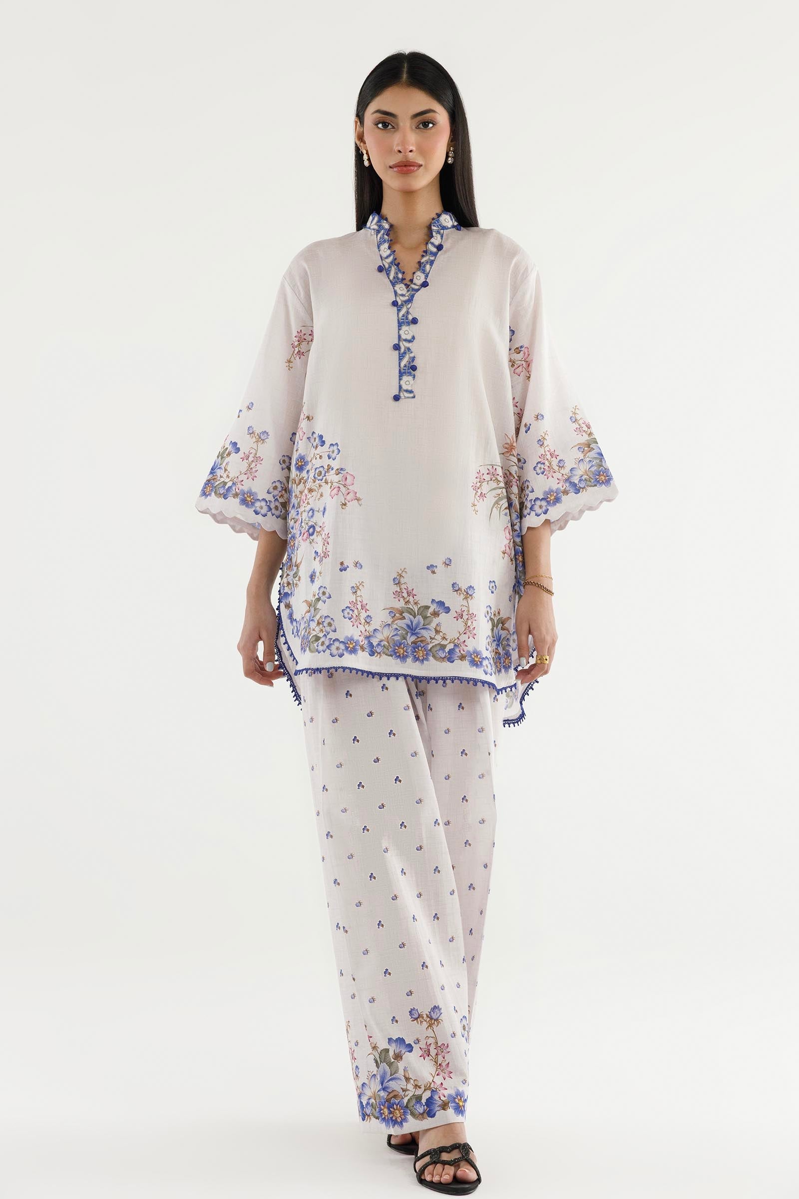 Stitched Printed Dobby Shirt+ Shalwar
