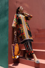 Stitched Printed Viscose Shirt+ Culotte
