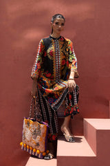 Stitched Printed Viscose Shirt+ Culotte