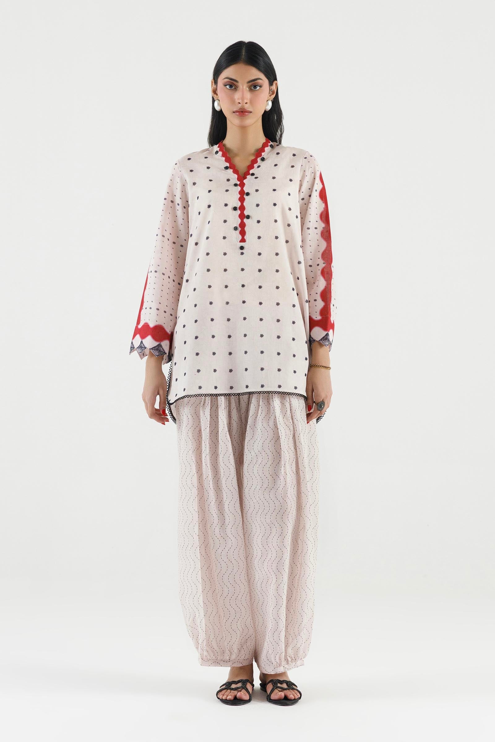 Stitched Printed Dobby Shirt+ Shalwar