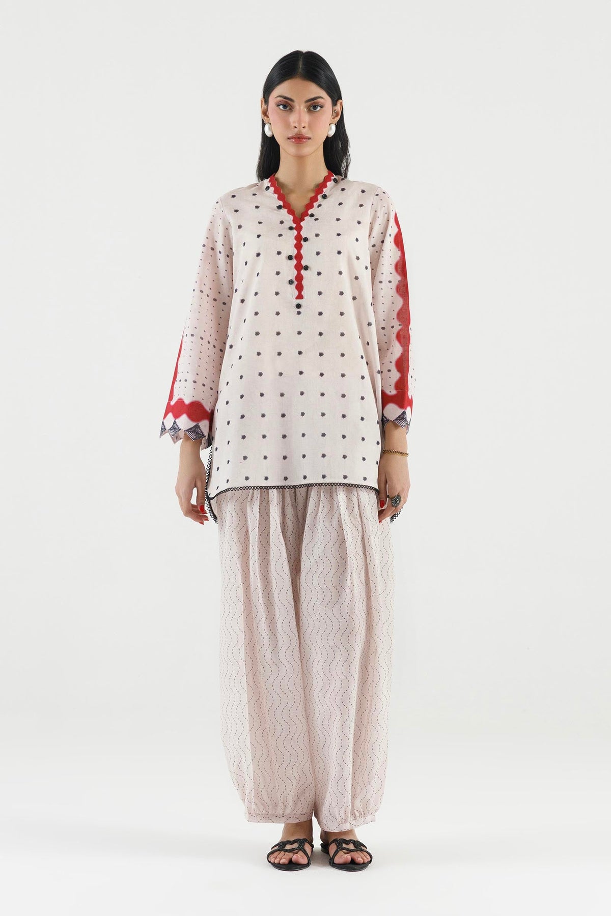 Stitched Printed Dobby Shirt+ Shalwar