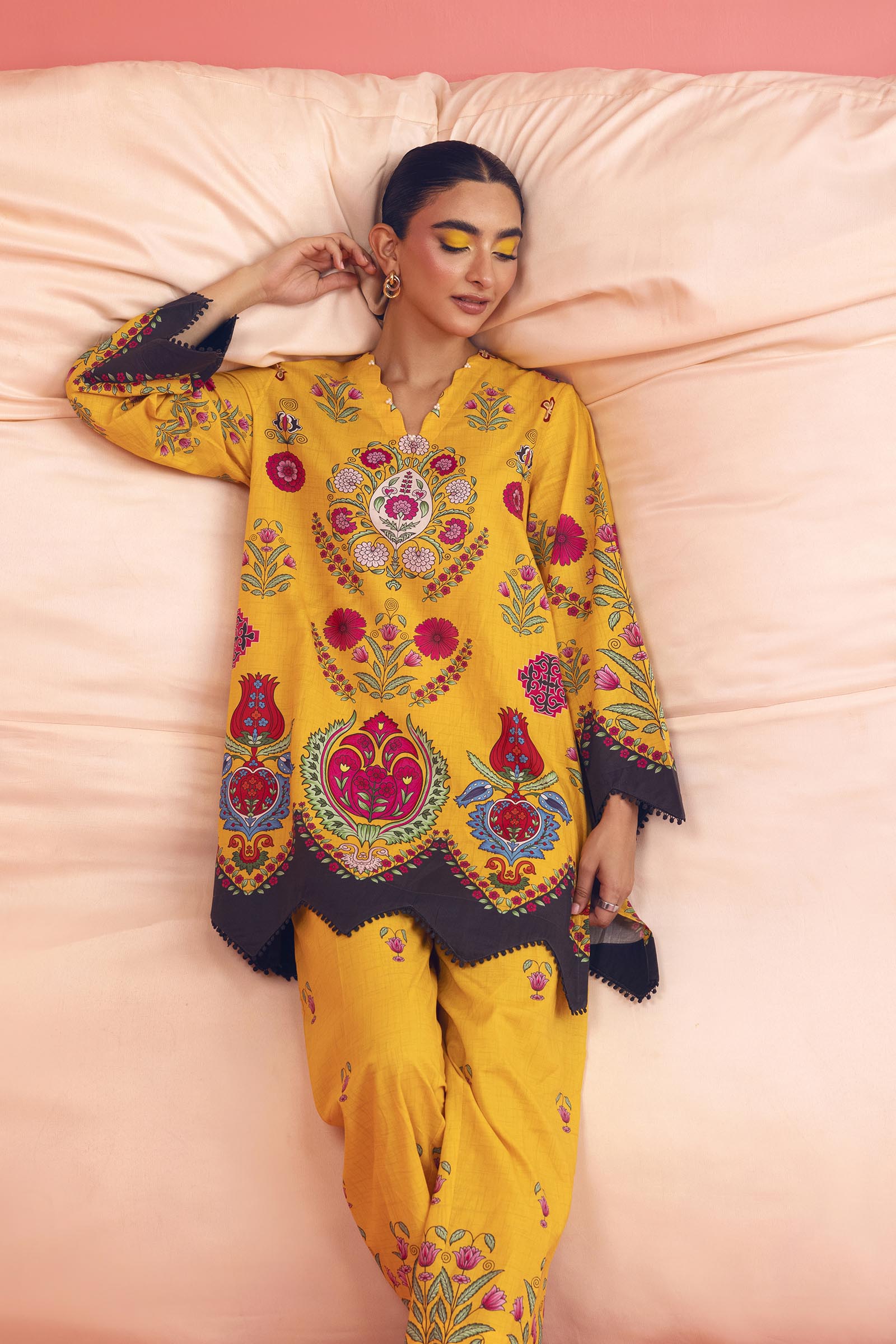Stitched Printed Lawn Shirt+ Culotte