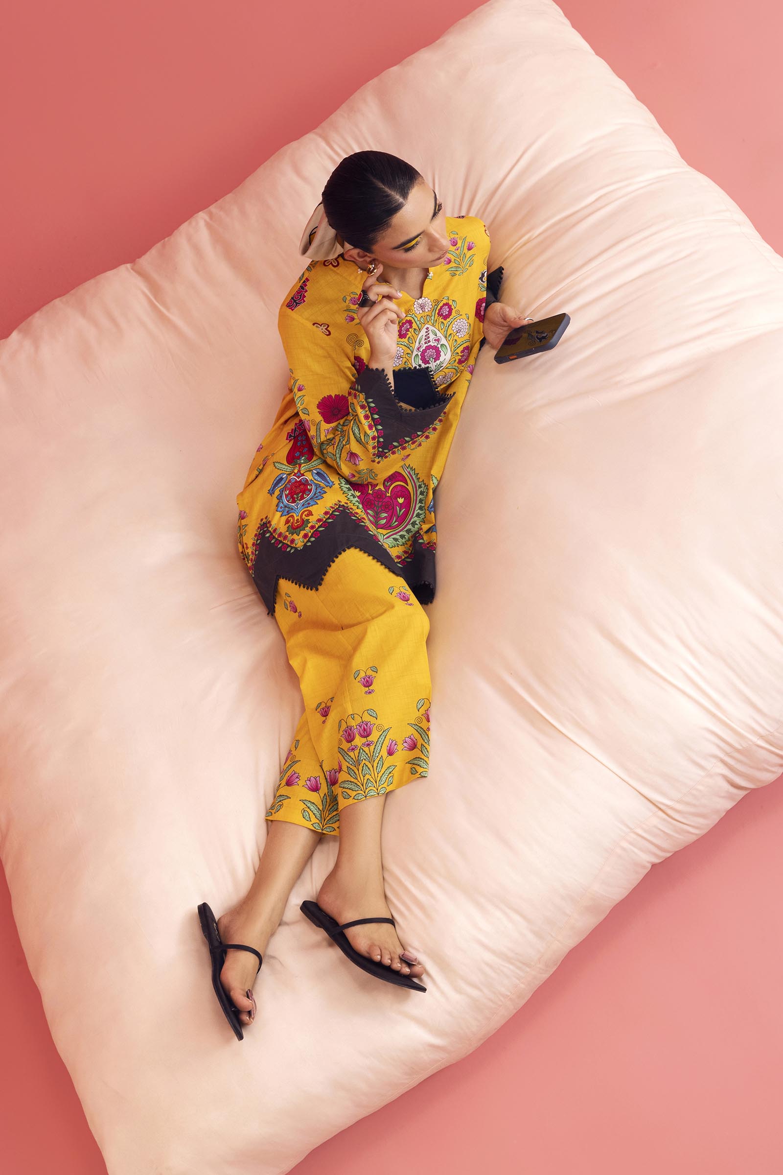Stitched Printed Lawn Shirt+ Culotte