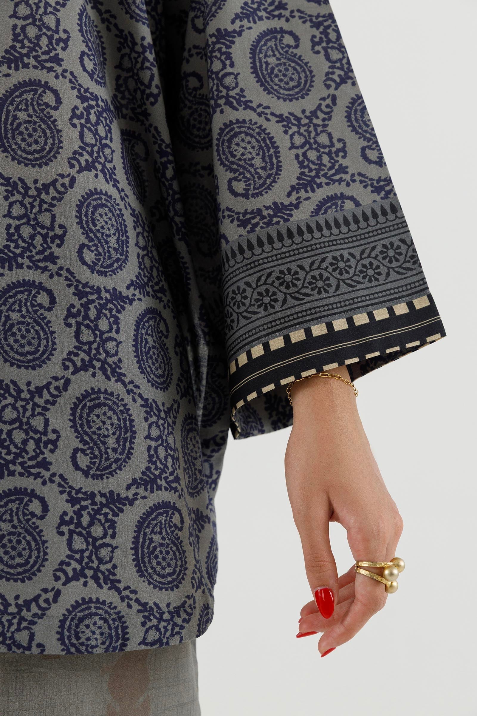 Stitched Printed Lawn Shirt+ Culotte