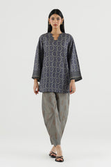 Stitched Printed Lawn Shirt+ Culotte