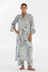 Stitched Printed Brochia Shirt+ Culotte
