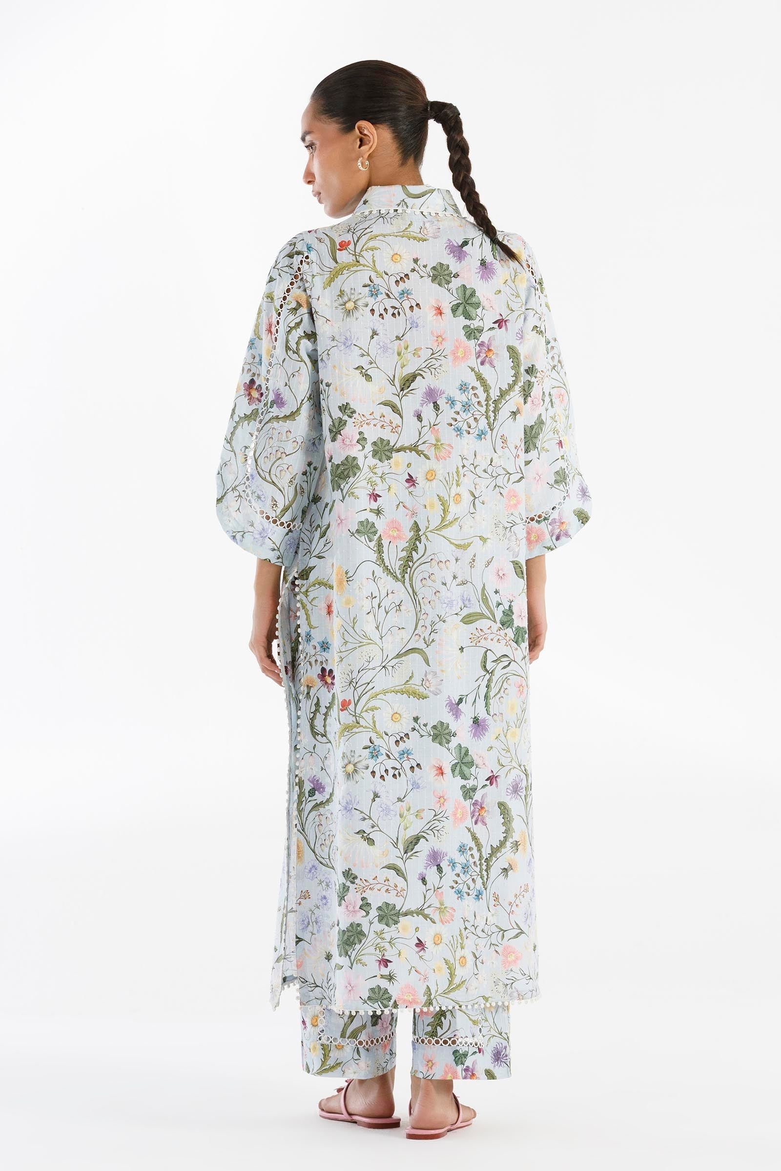 Stitched Printed Brochia Shirt+ Culotte