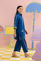 Stitched Embroidered Lawn Shirt + Culotte