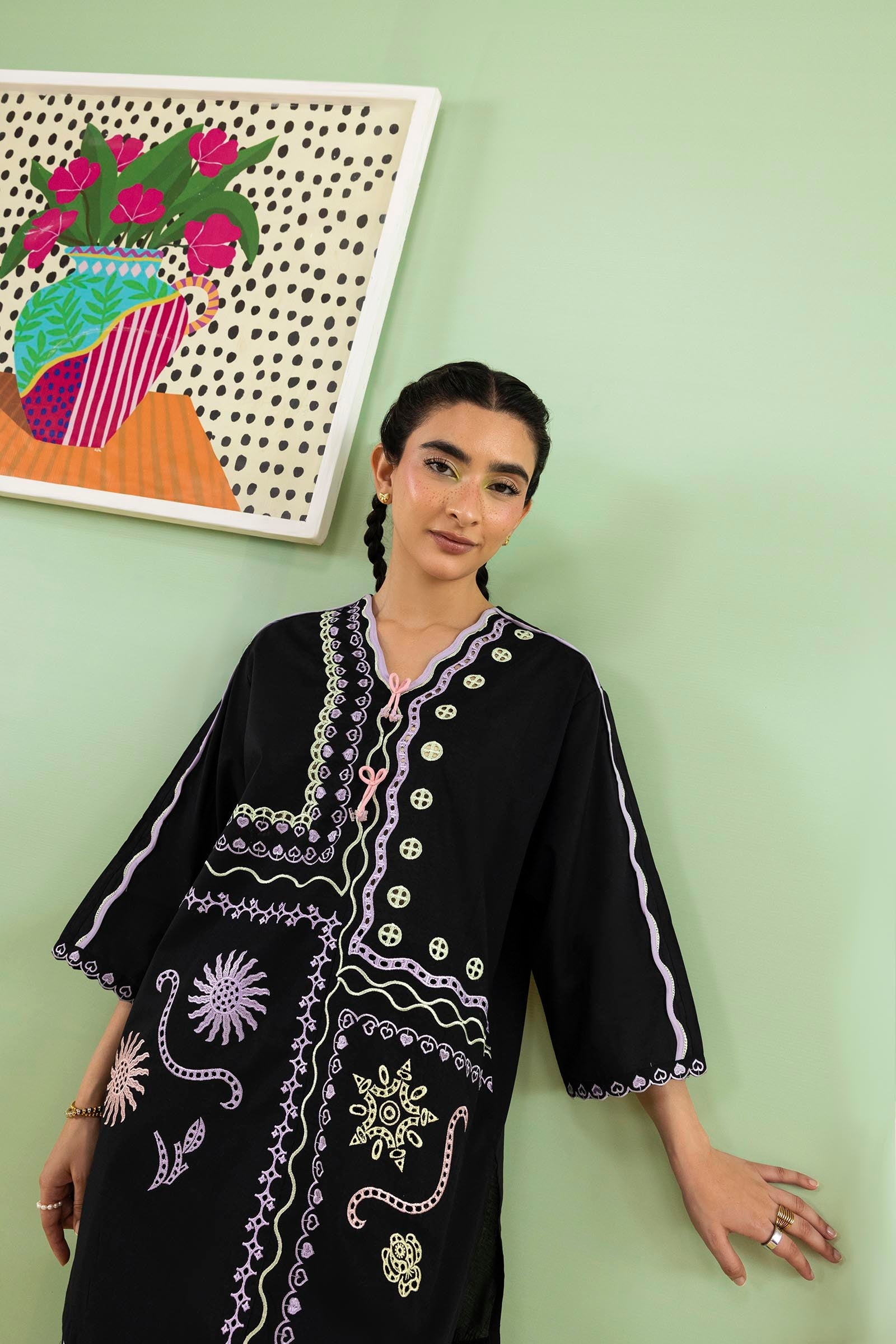 Stitched Embroidered Lawn Shirt + Shalwar