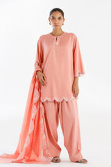 Stitched Embroidered Linen Suit