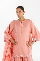 Stitched Embroidered Linen Shirt + Shalwar