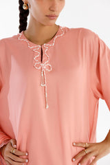 Stitched Embroidered Linen Suit
