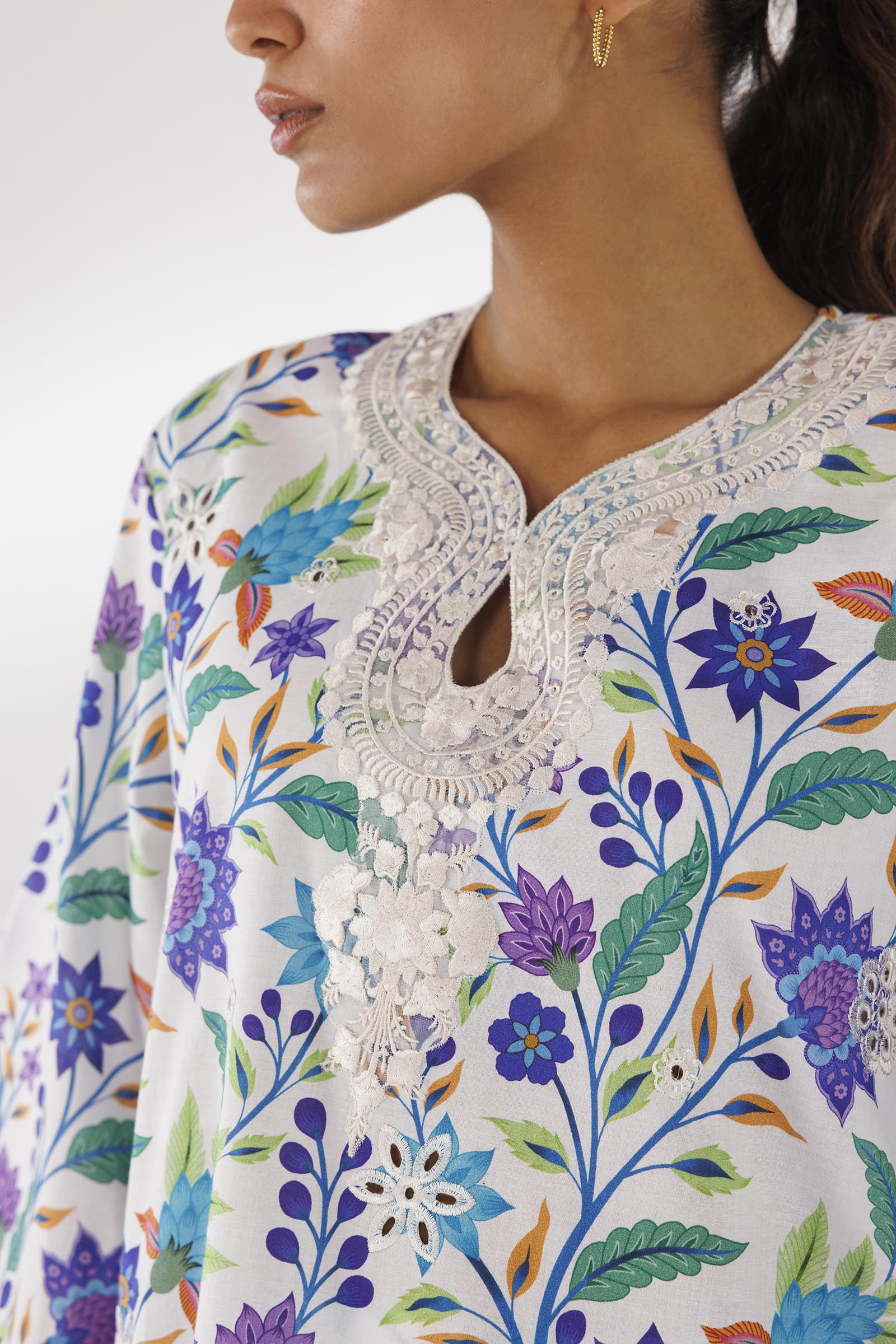 Stitched Printed Lawn Shirt + Culotte