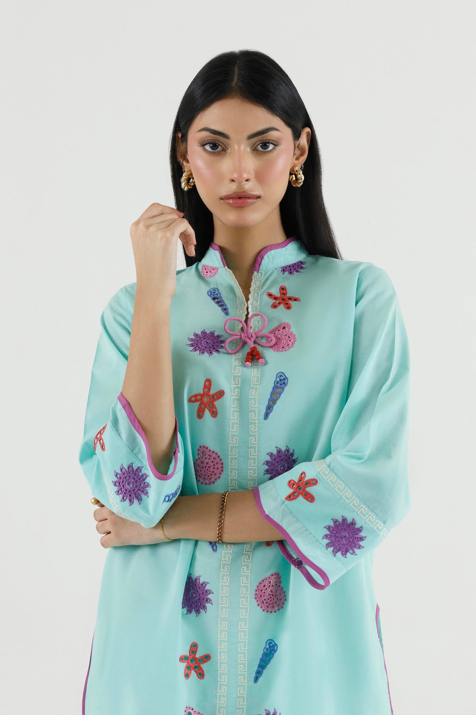 Stitched Embroidered Lawn Shirt+ Shalwar