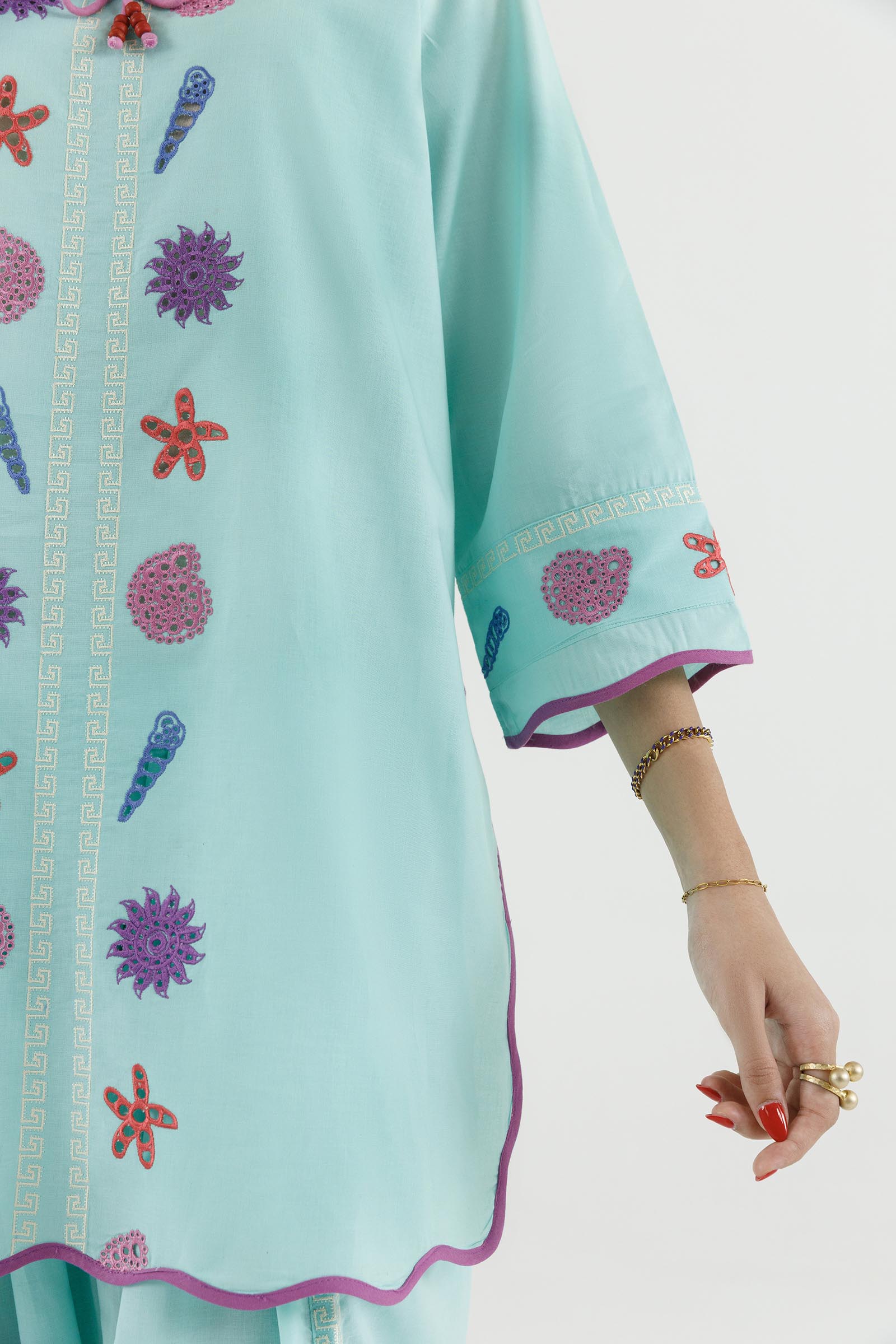 Stitched Embroidered Lawn Shirt+ Shalwar