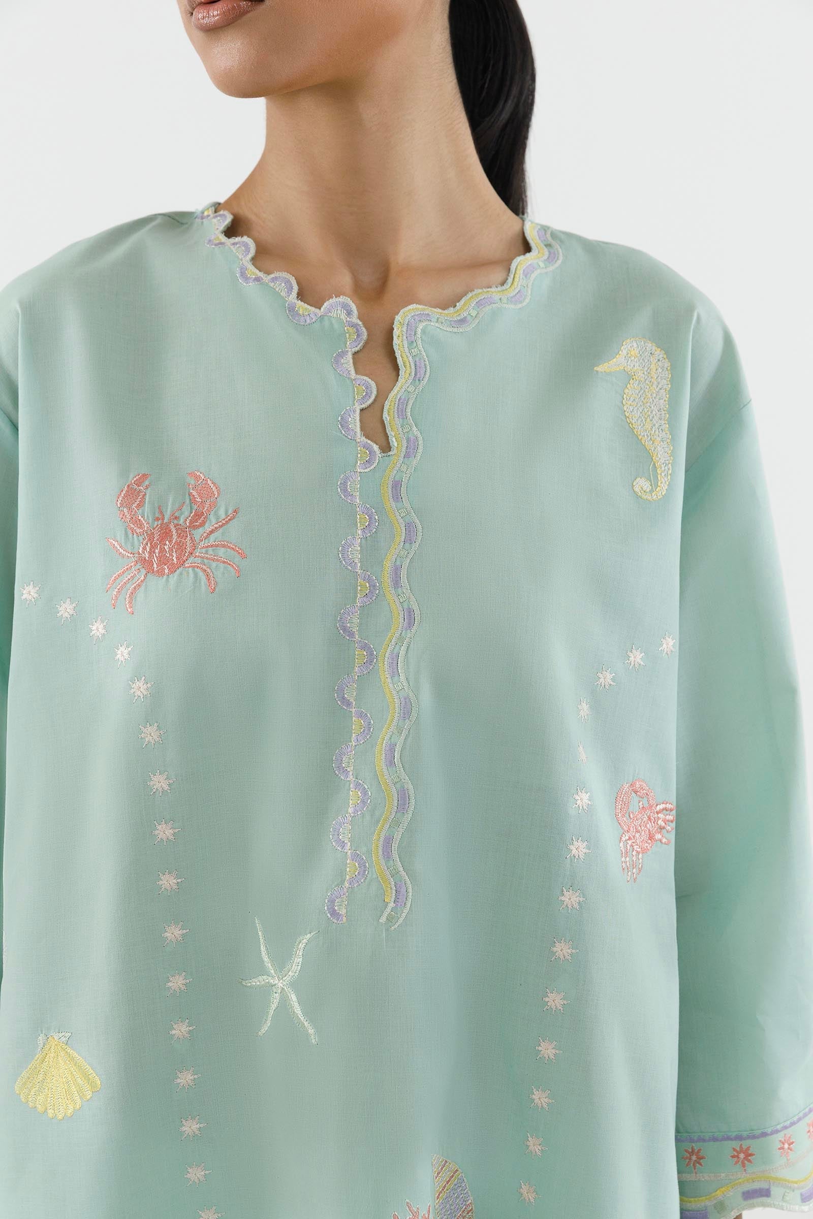 Stitched Embroidered Lawn Shirt+ Shalwar