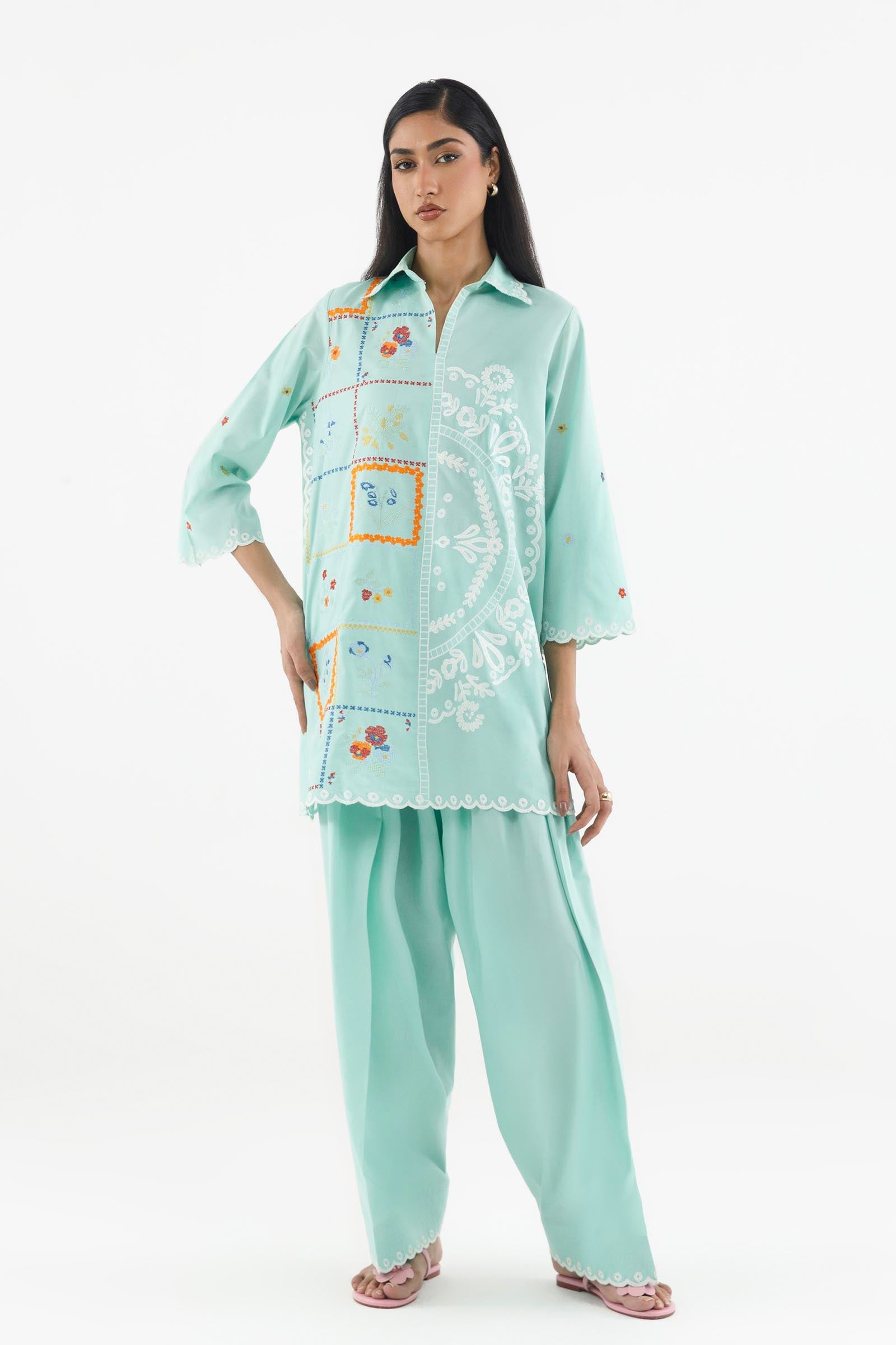 Stitched Printed Lawn Shirt+ Shalwar