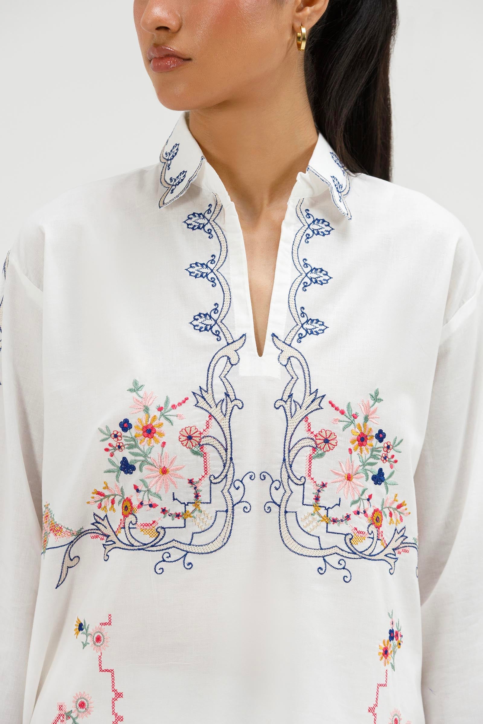 Stitched Embroidered Lawn Shirt+ Shalwar