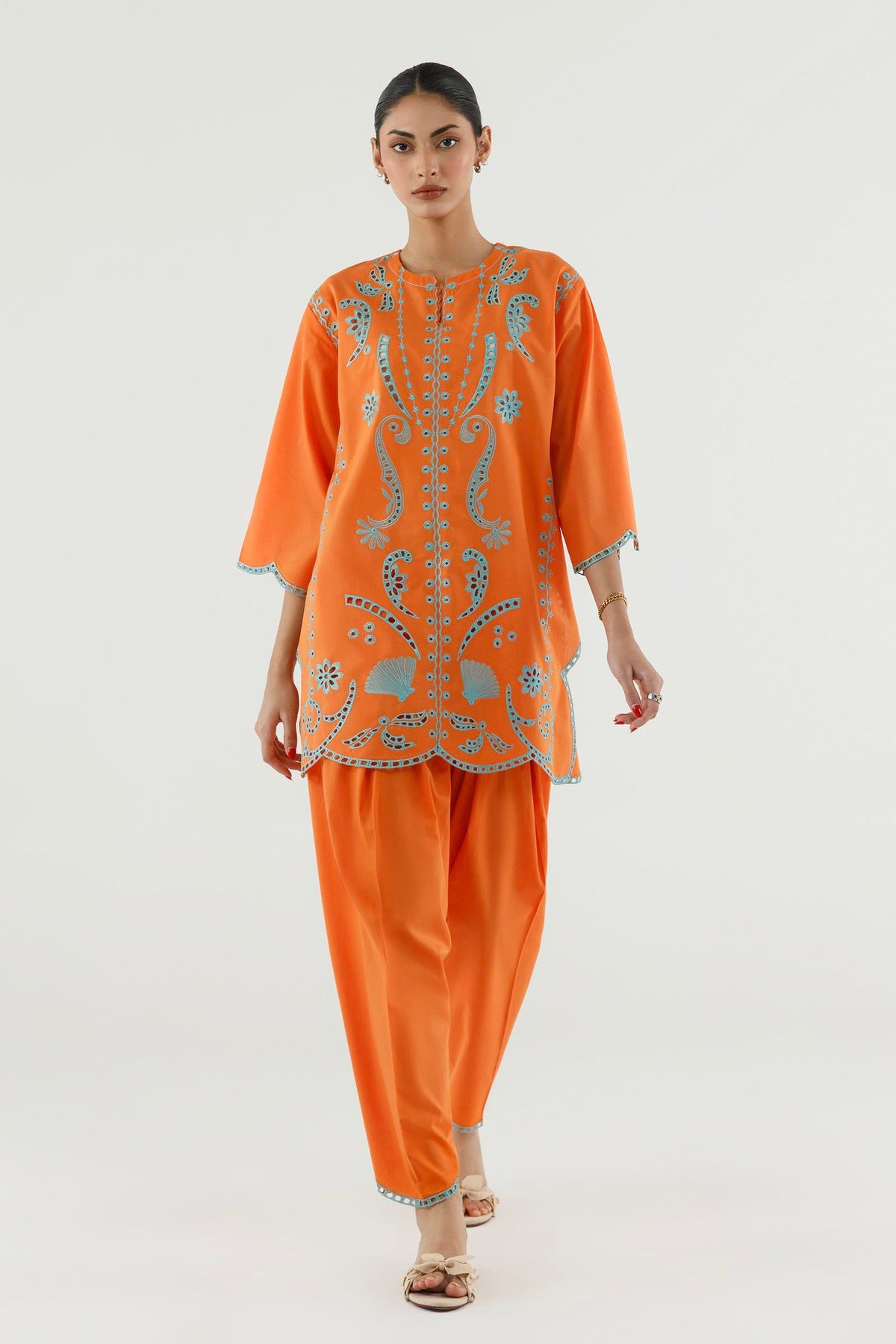 Stitched Embroidered Lawn Shirt+ Shalwar