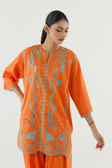 Stitched Embroidered Lawn Shirt+ Shalwar